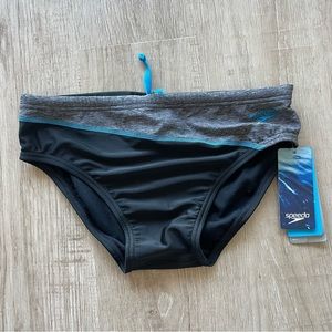 NWT SPEEDO - GRAY/ BLACK